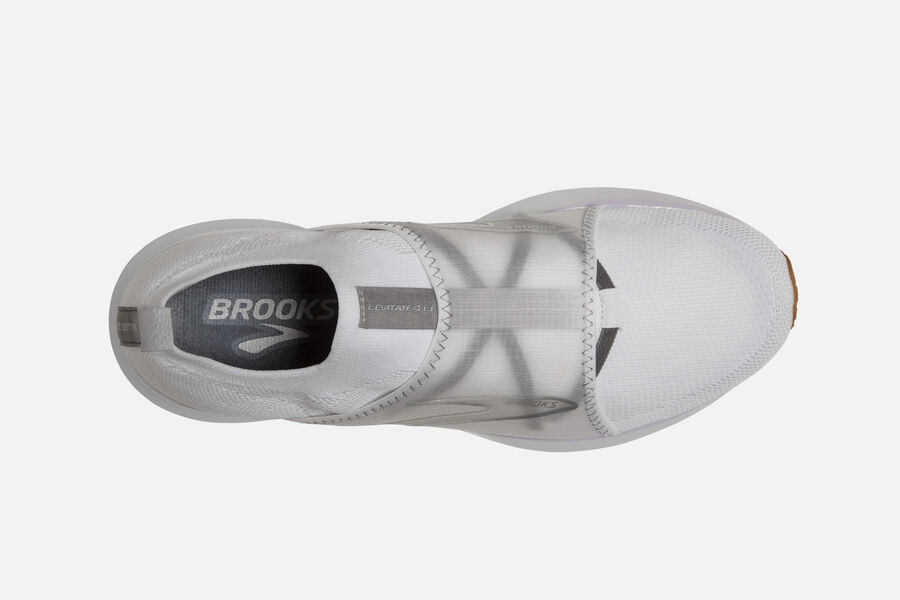 Brooks Running Shoes - Levitate 4 LE Road Womens - White/Silver - LYP-649837